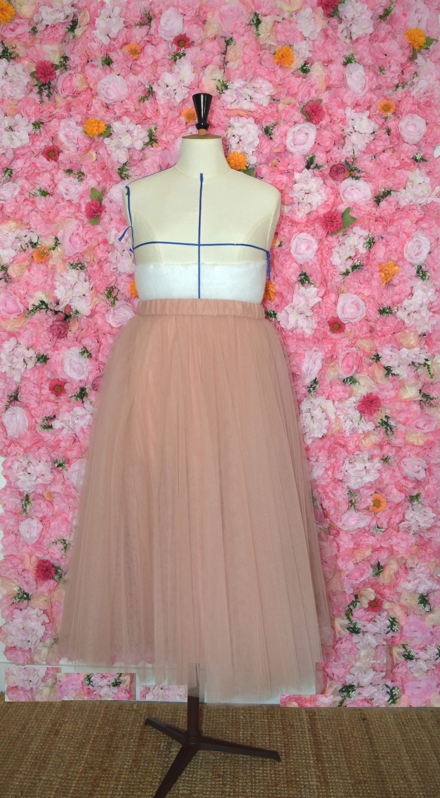 Jupon rose Opéra – vue 1