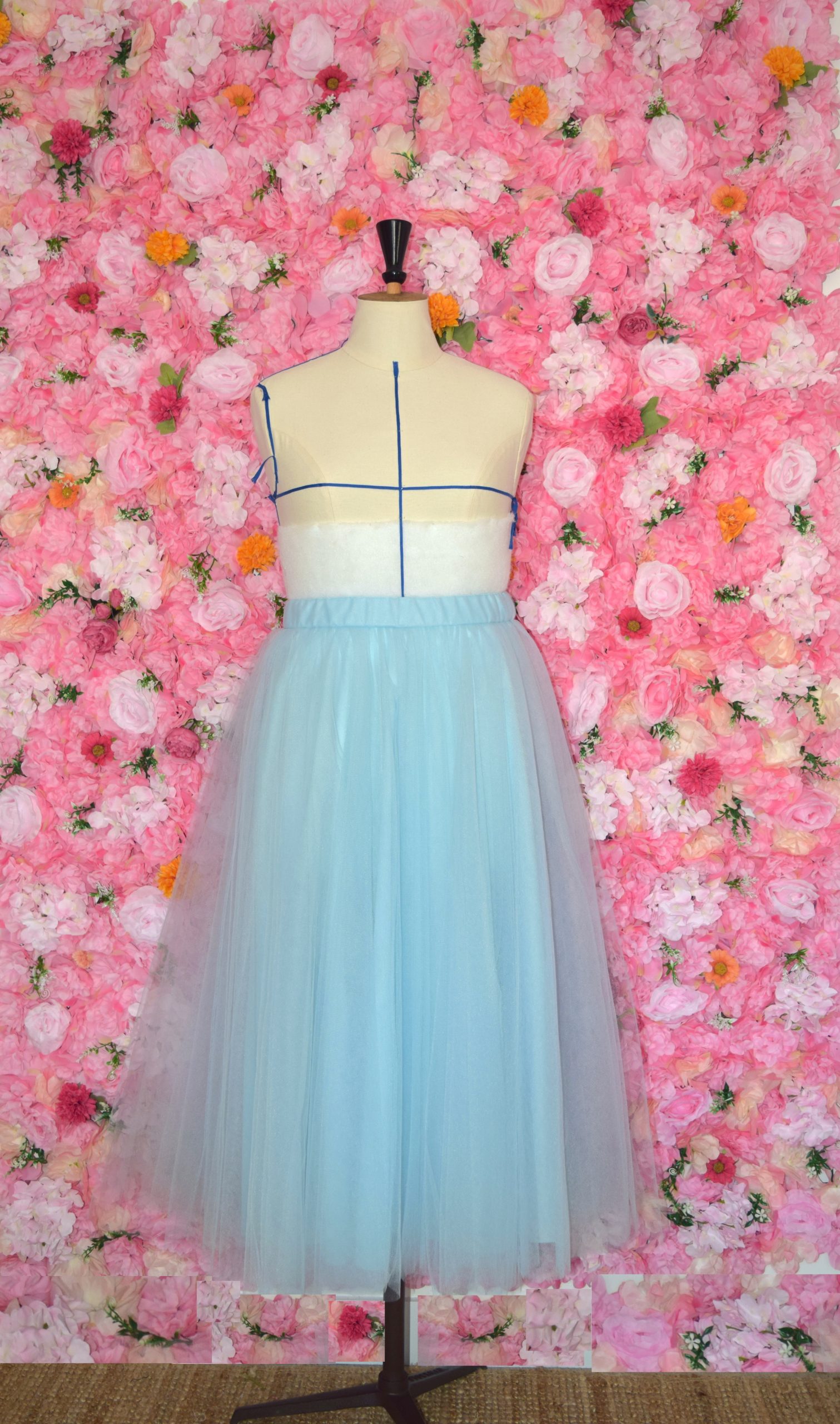 Jupon bleu Opéra – vue 1