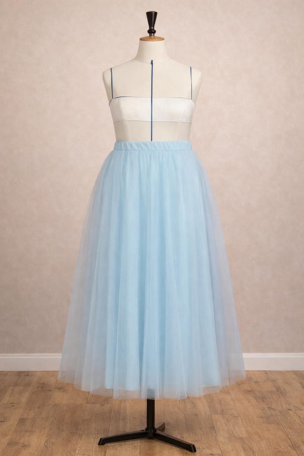 Jupon bleu Opéra – vue 1